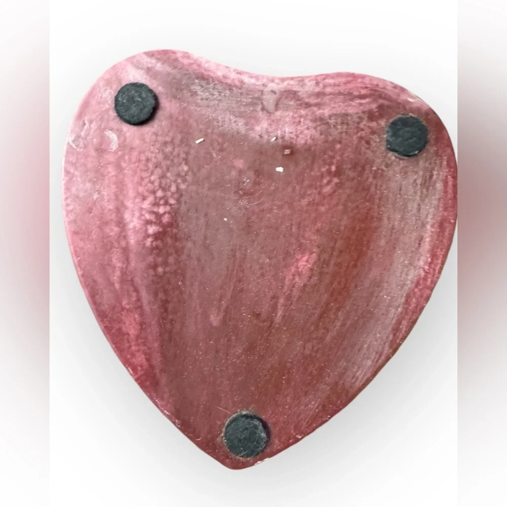 Vintage Incolay Heart Box with Carved Roses and Ribbon, Incolay Studios